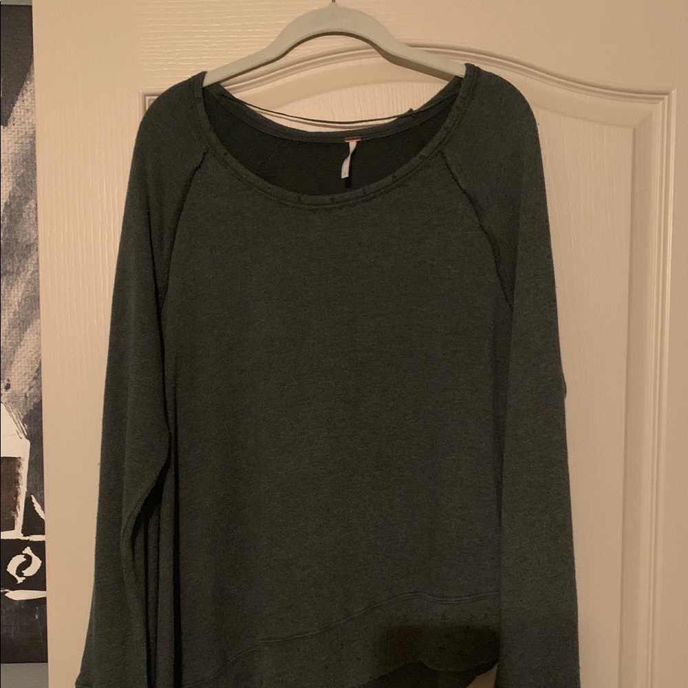 Dark Green Free People Sweater